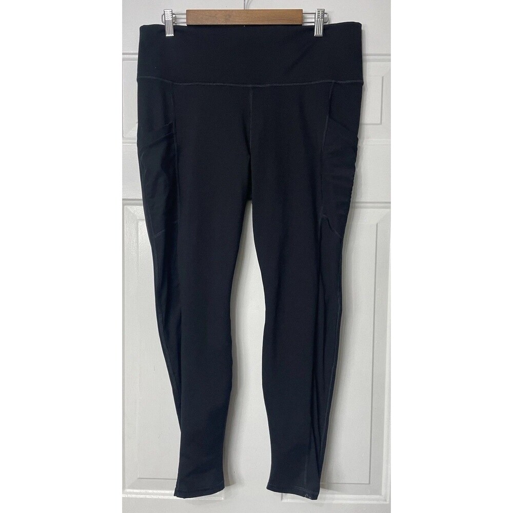 Fabletics Leggings Women's 1X Black On-The-Go Powerhold High-Waisted 7/8 Active